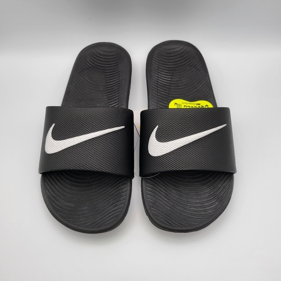 NEW Nike Kawa Slides in Black/White - Picture 3 of 10